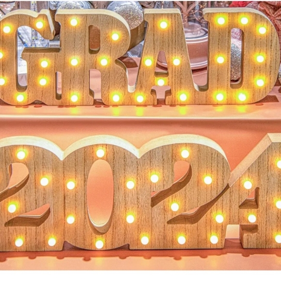 Marquee Light Up Letters "Grad" and "2024" - Picture 5 of 9